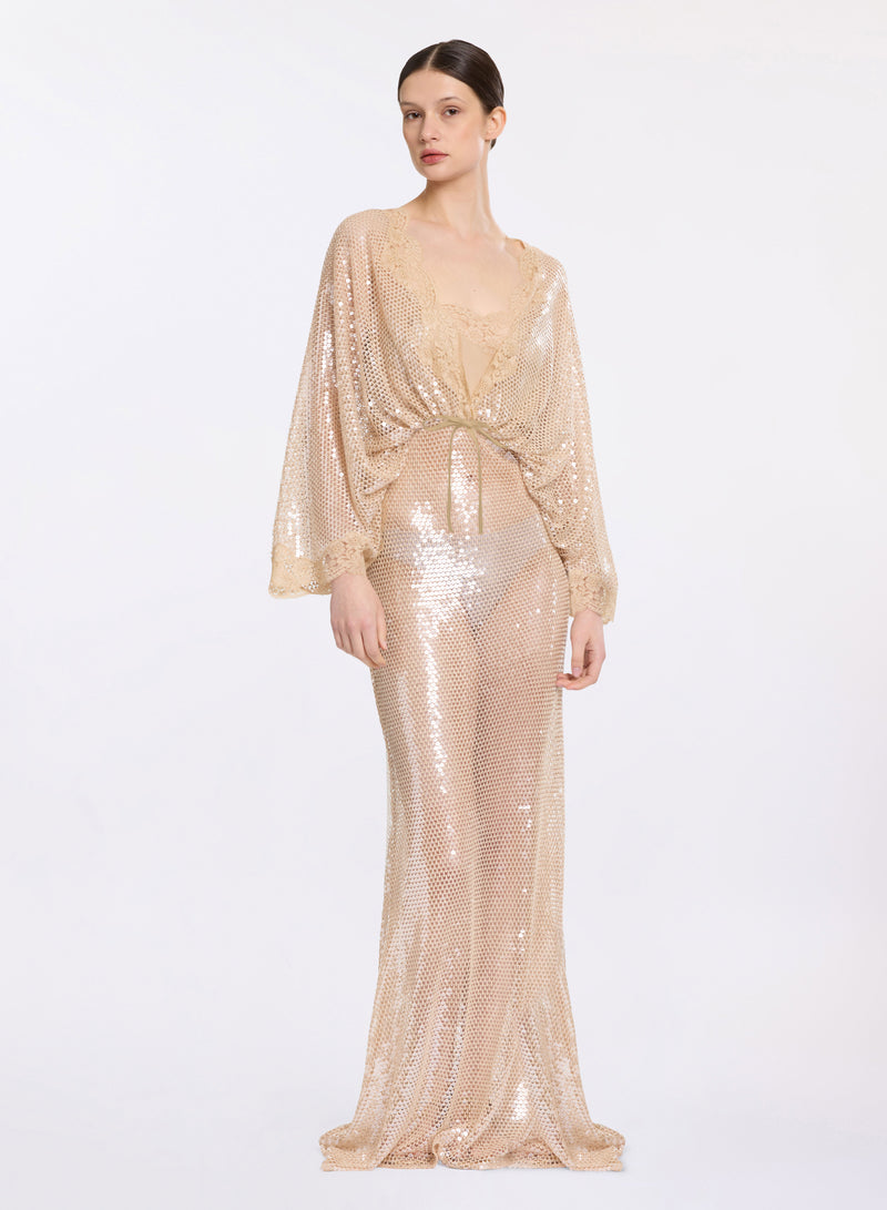 Sequined Mesh Dress