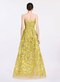 Embroidered Tulle Gown