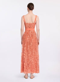 Embroidered Tulle and Lace Dress