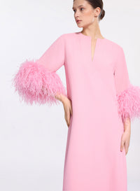 Feather Trimmed Kaftan
