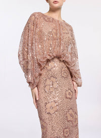 Sequin Embroidered Tulle Dress