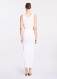 Jersey & Macram‚ Midi Dress