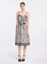 Printed Cotton Midi Dress