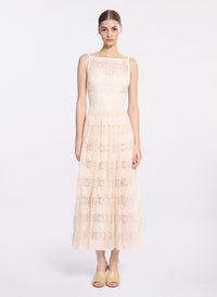 Cotton Embroidered Macram‚ Dress