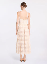 Cotton Embroidered Macram‚ Dress