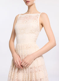 Cotton Embroidered Macram‚ Dress