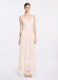 Tulle Embroidered Macram‚ Dress