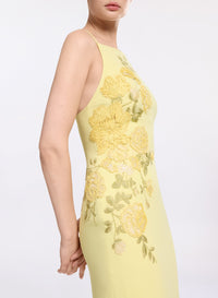 Embellished Cady Long Dress