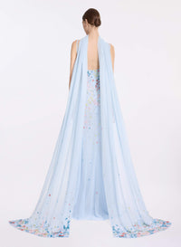 Bead Embroidered Long Dress