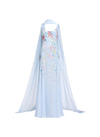 Bead Embroidered Long Dress