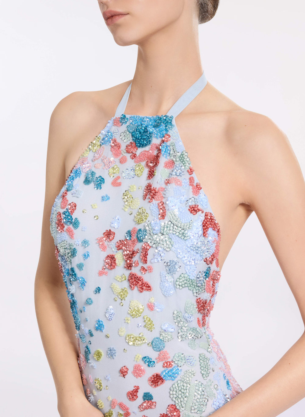 elie saab garden embroidered dress Elie Saab Floral Embroidered Tulle Gown – Runway Catalog main image 0