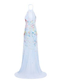 Bead Embroidered Halter Dress