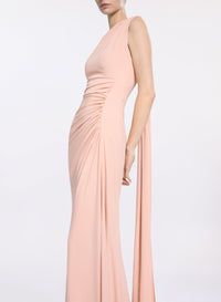 One-Shoulder Jersey Long Dress