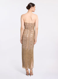 Bead Embroidered Midi Dress