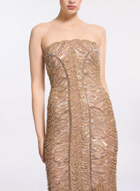 Bead Embroidered Midi Dress
