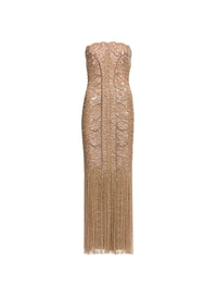 Bead Embroidered Midi Dress