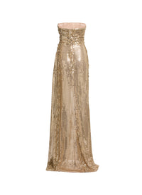 Strapless Sequin Gown