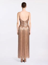 Bead Embroidered Midi Dress