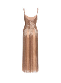 Bead Embroidered Midi Dress