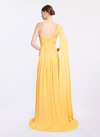 One-Shoulder Silk Dress