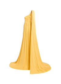 One-Shoulder Silk Dress