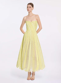 Bead Embroidered Midi Dress