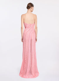 Bead Embroidered Long Dress