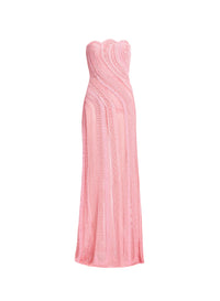 Bead Embroidered Long Dress