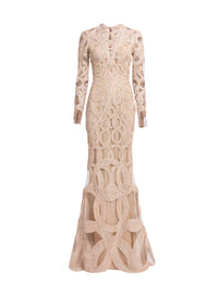Sequin Embroidered Long Dress