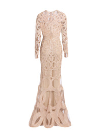 Sequin Embroidered Long Dress