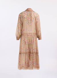 Printed Chiffon Midi Dress