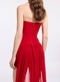 Strapless Silk Short Dress (PR)