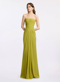 Strapless Silk Long Dress