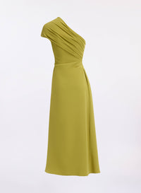 One-Shoulder Cady Midi Dress