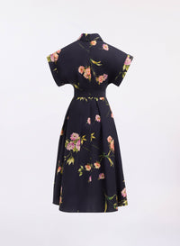 Printed Cotton Midi Dress