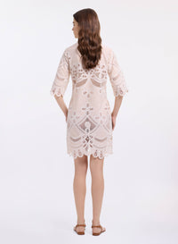 Cotton Embroidered Short Dress