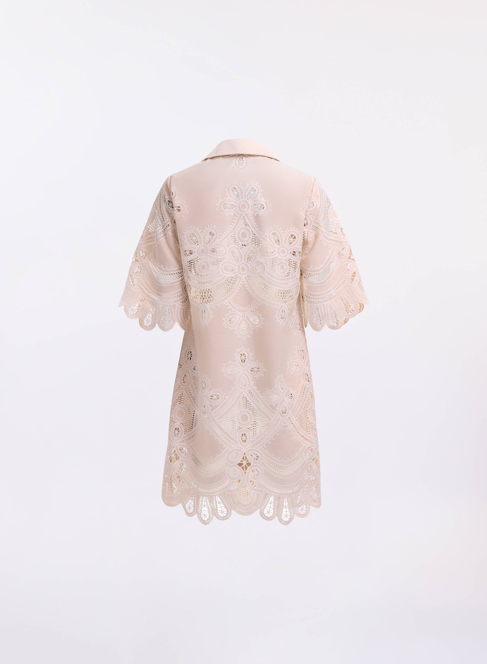 elie saab floral lace short dress Elie Saab Black Floral Embroidered Tulle Flared Short Dress S Elie Saab
