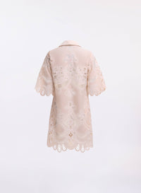 Cotton Embroidered Short Dress