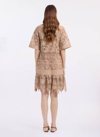 macrame‚ & Drill Short Dress