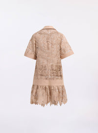 macrame‚ & Drill Short Dress
