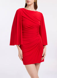 Draped Jersey Short Dress