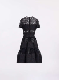 Brocade & Lace Midi Dress