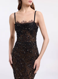 Lace Embroidered Long Dress