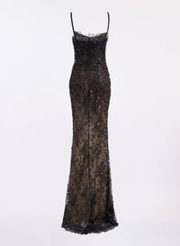 Lace Embroidered Long Dress