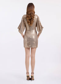 Sequined Gold Short Dress