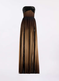 Ombr‚ Strapless Dress