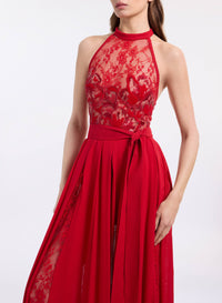 Silk & Lace Long Dress
