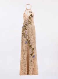 Bead Embroidered Lace Dress