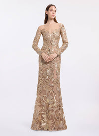 Sequin Embroidered Tulle Dress