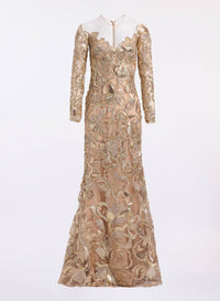 Sequin Embroidered Tulle Dress